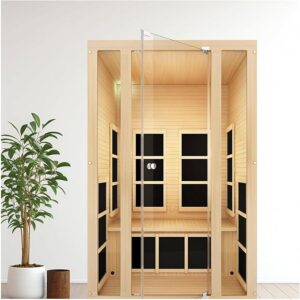 2 person infrared sauna low EMF indoor