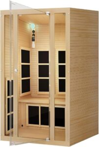 2 person infrared sauna with chromotherapy light