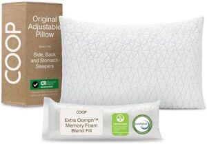 coop home goods original adjustable pillow